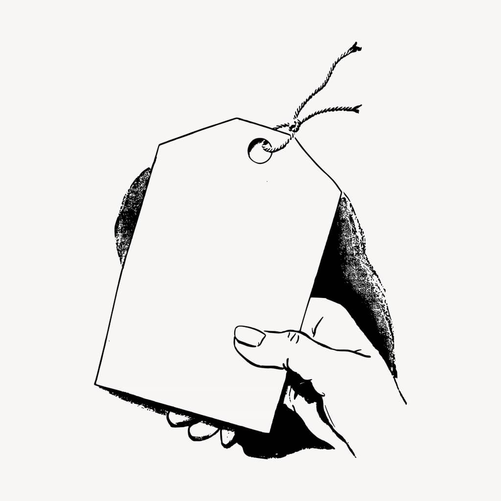 Price tag hand drawn clipart