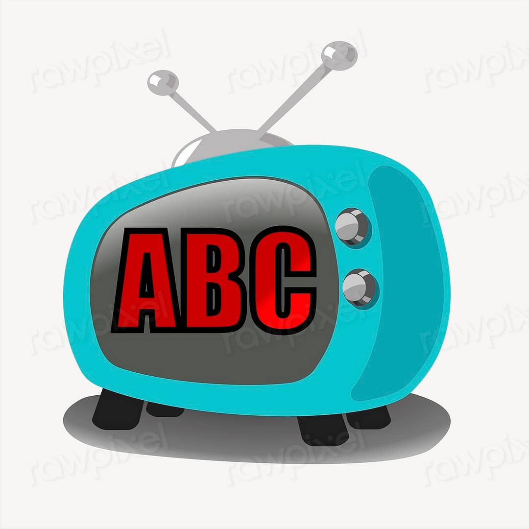 Retro television collage element