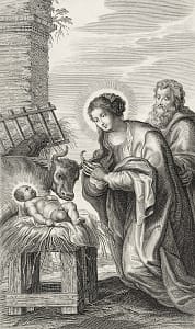 Geboorte van Christus (ca. 1600–1700) by anonymous. Original from The Rijksmuseum. Digitally enhanced by rawpixel.