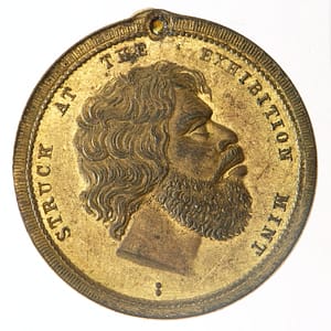 Medal - Victorian Intercolonial Exhibition of Wine, Grain & Fruit, Commemorative, Victoria, Australia, 1884
