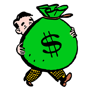 Money bag png sticker, transparent