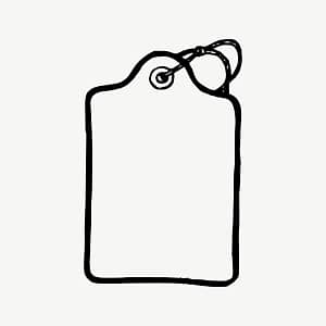 Cloth tag clipart illustration psd