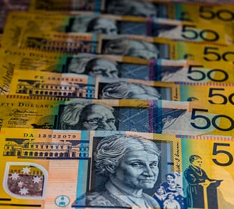 banknotes with a portrait of a lady printed