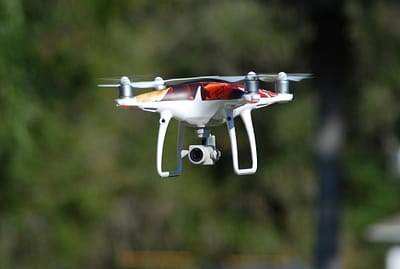 close up shot of a drone camera flying