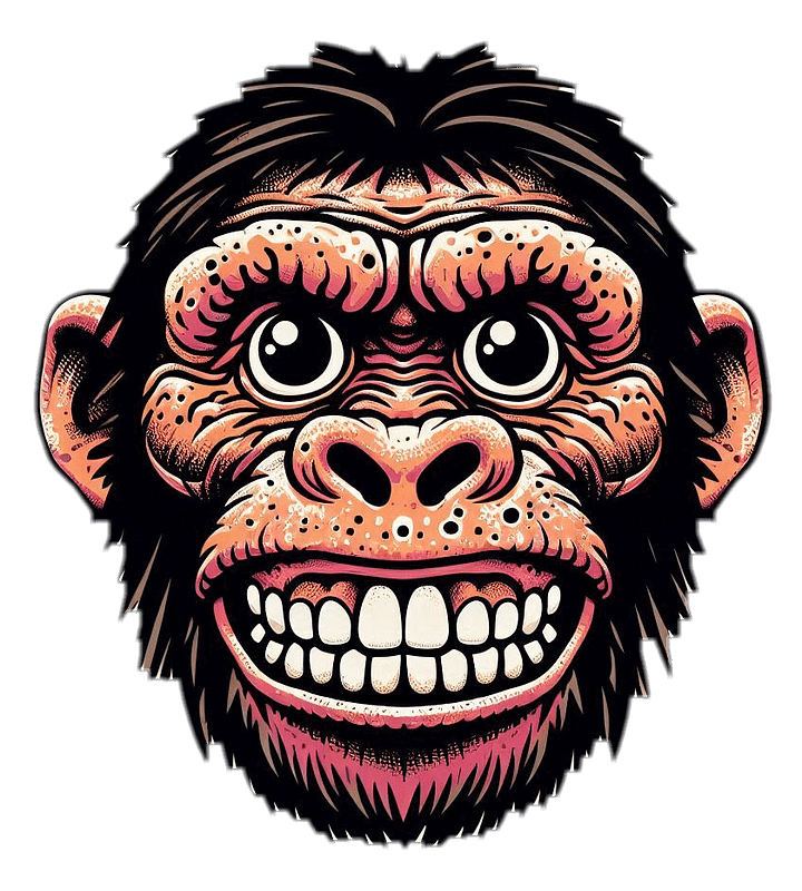 ape image from Bite & Smile by Robert Sudha Hamilton