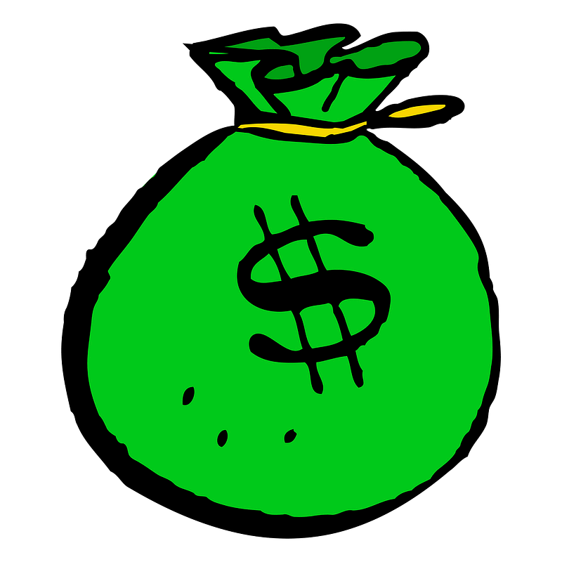 Money bag png sticker, transparent